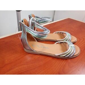 Girls Nina Sandals Size 1 Blue Multi